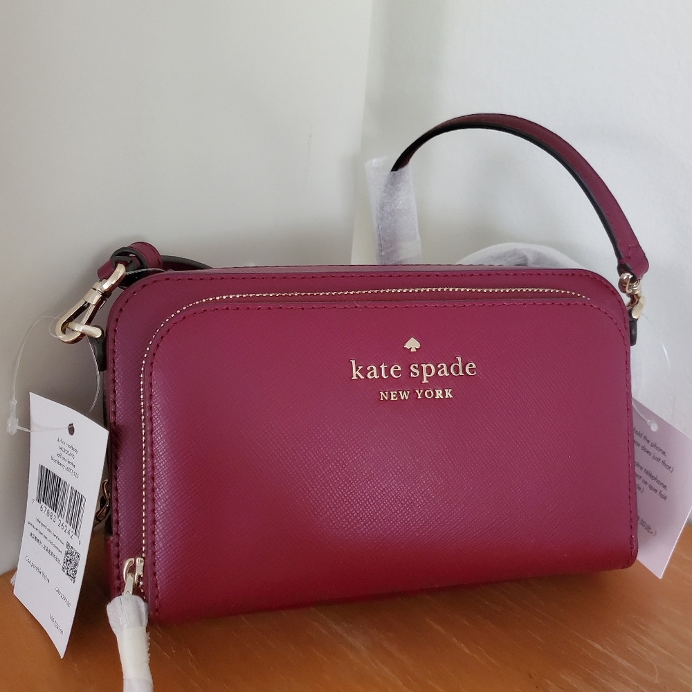 Kate Spade Staci Dual Crossbody (Blackberry)